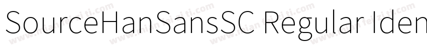 SourceHanSansSC Regular Identit字体转换